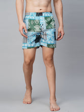 Men's Multicolor, 100% Cotton, Printed, Regular Fit, Inner Elastic, Mid-Rise, Boxers- Pack of 2